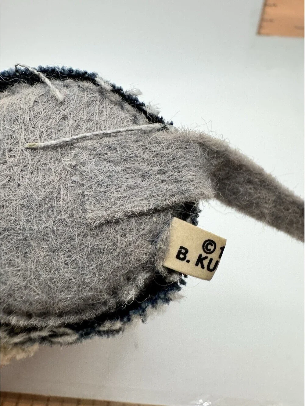1976 B Kuroda Felt Mouse With A Bucket And A Mop Ornament